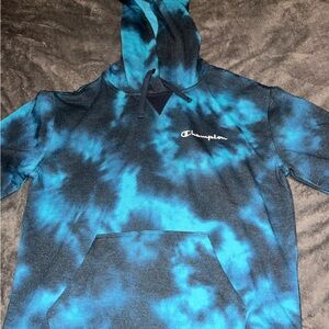 Champion Vibrant Blue Tie-Dye Sweatshirt